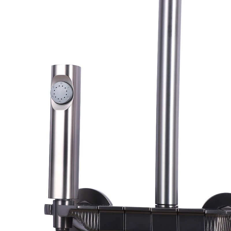 Wall-mounted bathroom square shower head set concealed high-temperature resistant shower arm pressure shower head set