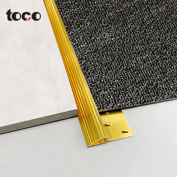 Toco Flooring accessories  aluminum carpet closing trimming Edge carpet transition strips Extrusion Profileing