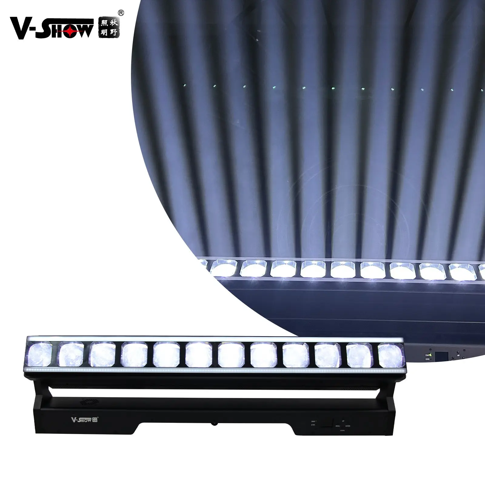 V-Show B1240S Moving bar zoom with strobe lines LED BAR Stage light with strobe line