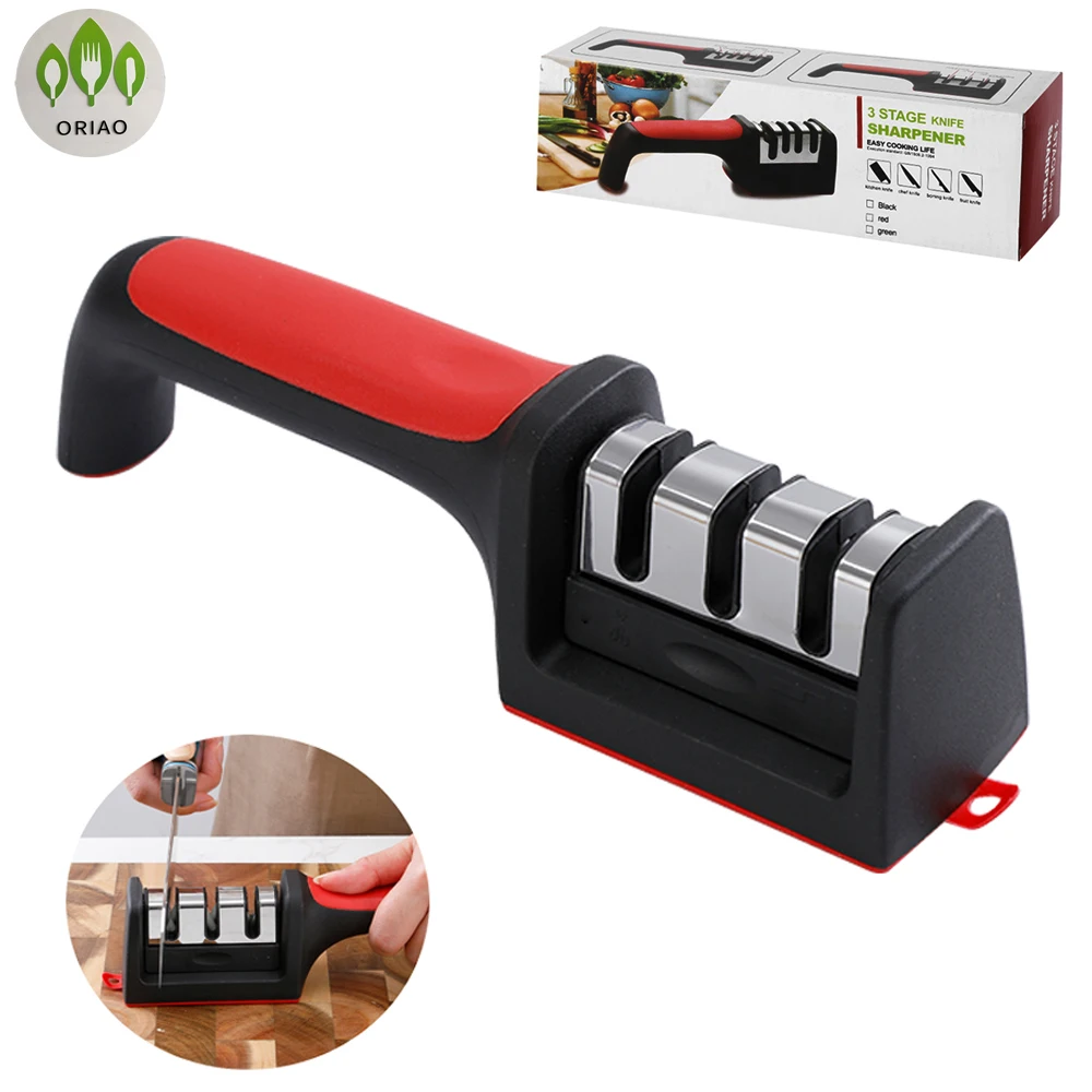 Professional sharpening tool Kitchen Knife Accessories 3-Stage 4-Stage Knife Sharpener Helps Repair, Restore, Polish Blades