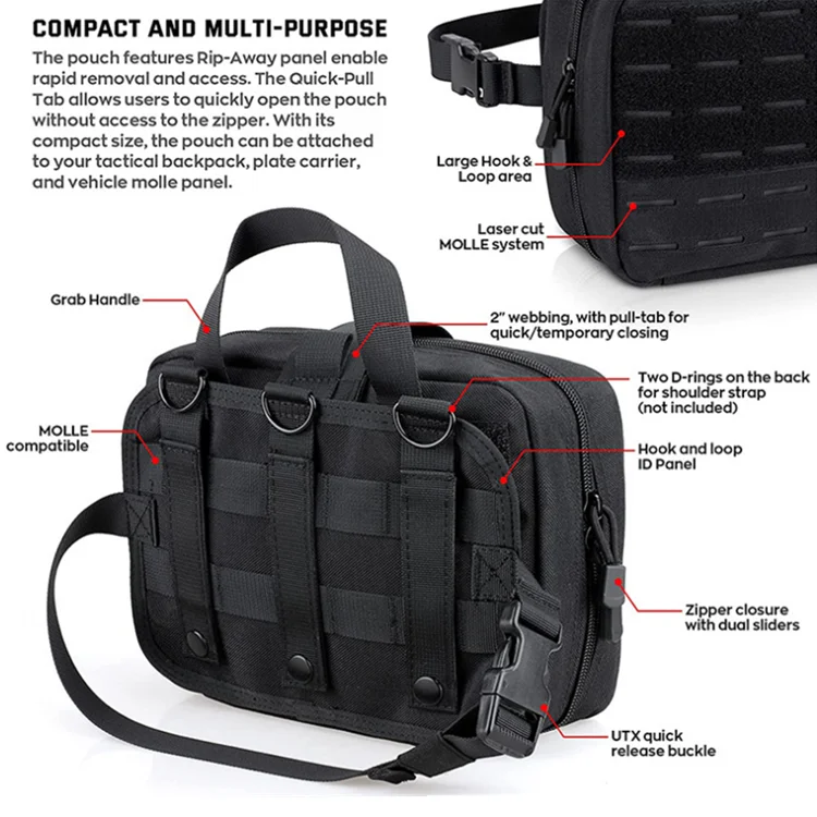 Tactical Medical Pouch Laser Cut Molle First Aid Kit IFAK Pouch Outdoor Survival EMT Waist Bag