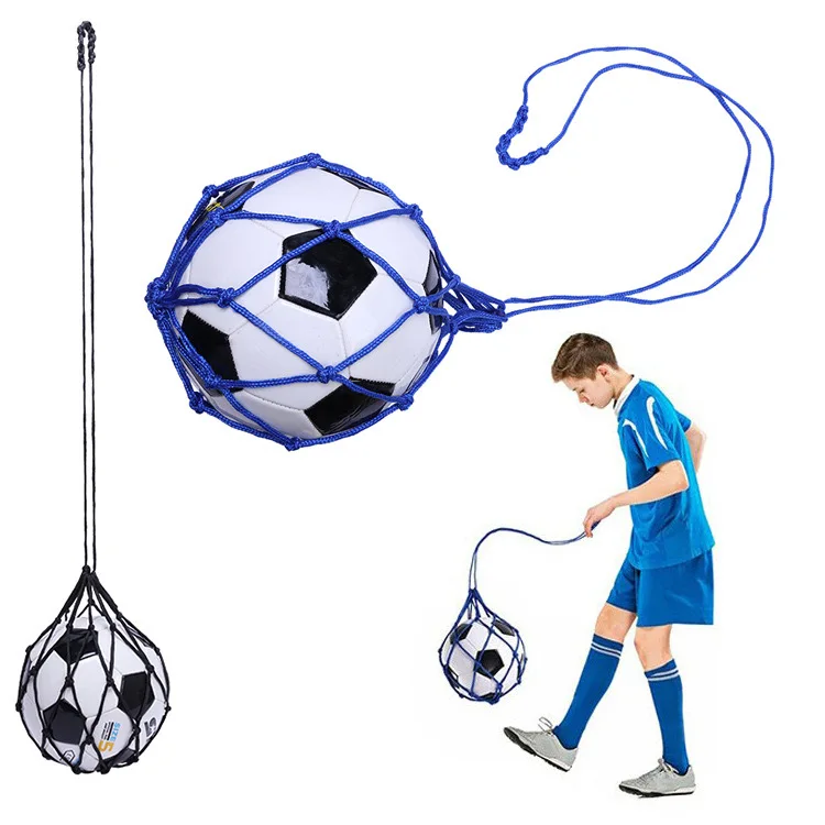 Professional Outdoor Sport Youth Carry Bag for Basketball Soccer Ball Training Football Self Trainer Kick Net Pocket Mesh Design