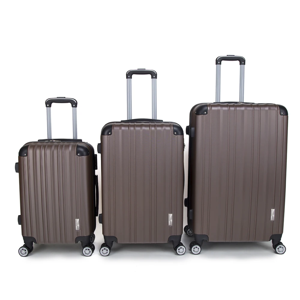 Красочный ABS 5 шт. Набор для путешествий чемодан на колесиках с 12,14 дюймовыми косметическими сумками