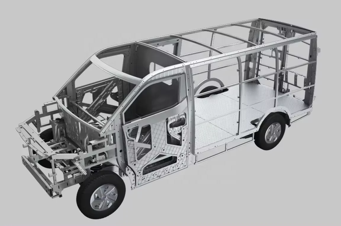 3T Pure Electric Box Transport Vehicle 41.93kWh Mini Van logistics van cargo truck