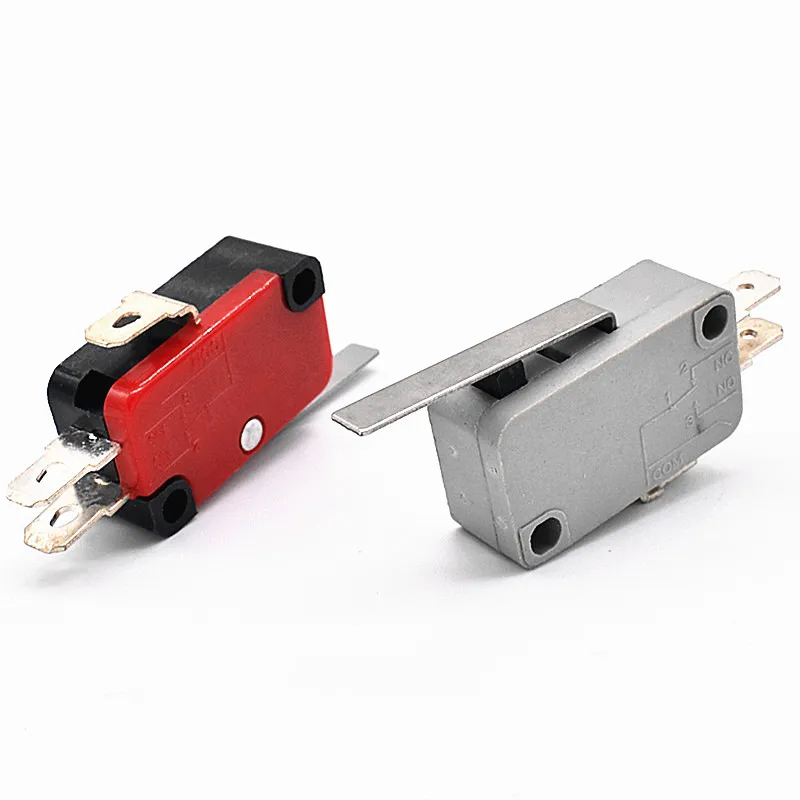 Высокоточный кнопочный переключатель, серый, 3 контакта, 16 А, 250 В, концевой переключатель KW7, микропереключатель