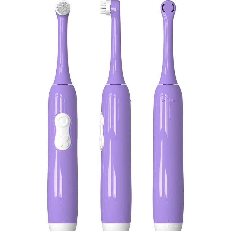 T2272 360 Degree Rotation Electric Toothbrush Whale Cartoon Battery Operated Toothbrush for Kids Children