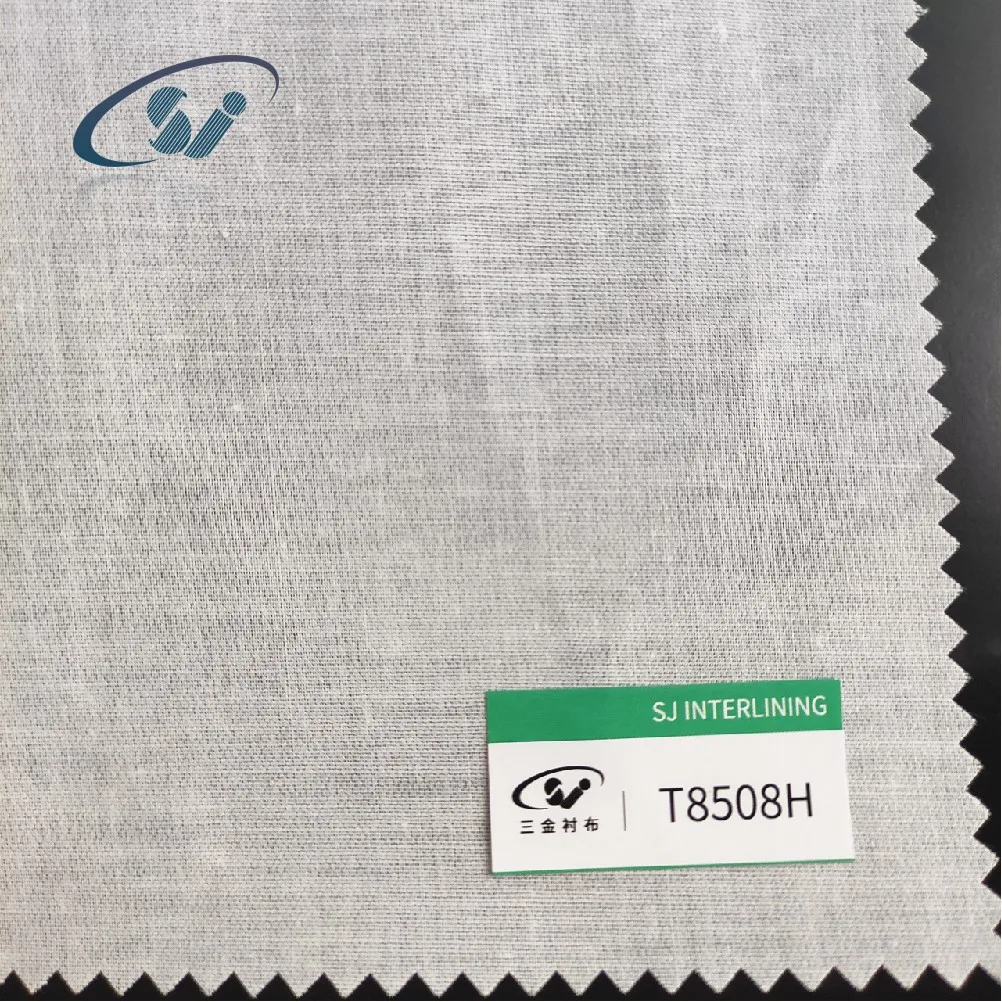 Hot selling HDPE fusible Interfacing 100%polyester T8508 Shirt interlining for garment factory& wholesales