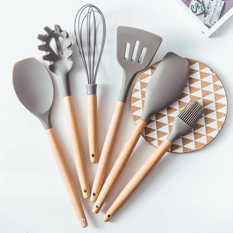 
luxury eco friendly kitchenware 6 pcs kitchen utensil set non stick food grade kitchenware set 