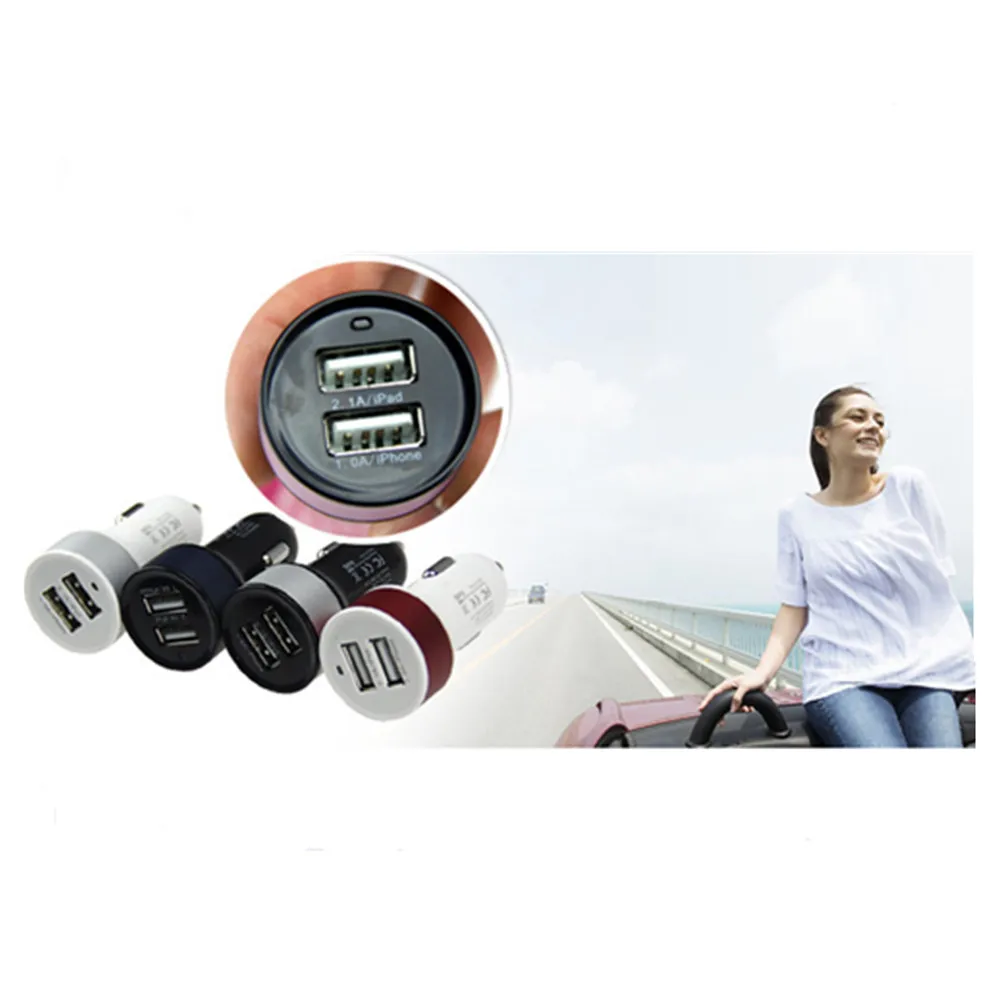12W Car Charger USB A Fast Charging [Mini & Compact] Phone Car Charger Dual Port Adapter USB Charger