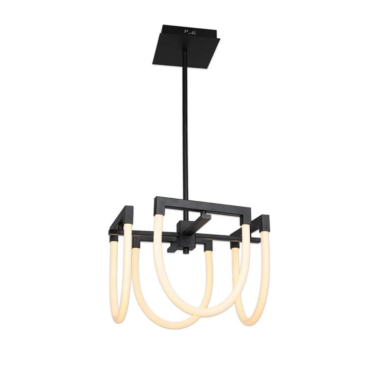 Hot Sale Classic Contemporary Indoor Living Room Decoration Hanging Black Nordic Modern Led Chandelier Pendant Light