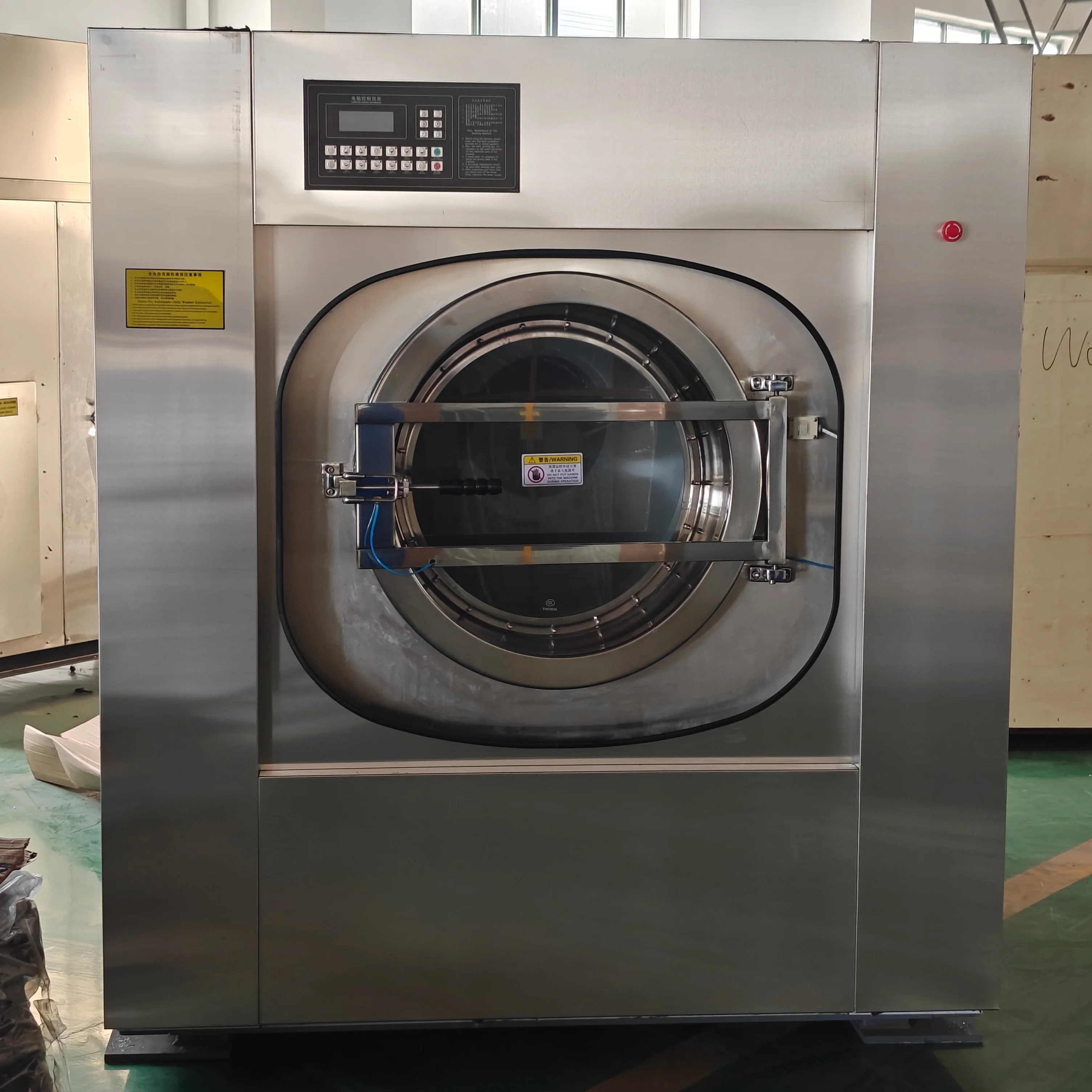 100kg Electric Heating Industrial Washing Machine New Condition Carpet Fabric Cleaning Equipment Motor Engine Textile Core