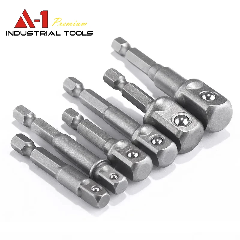 Socket Connecting Rod With Hexagonal Handle To Square Head Small Size 1/4 3/8 1/2 Wind Batch Electric Sleeve Connecting Rod