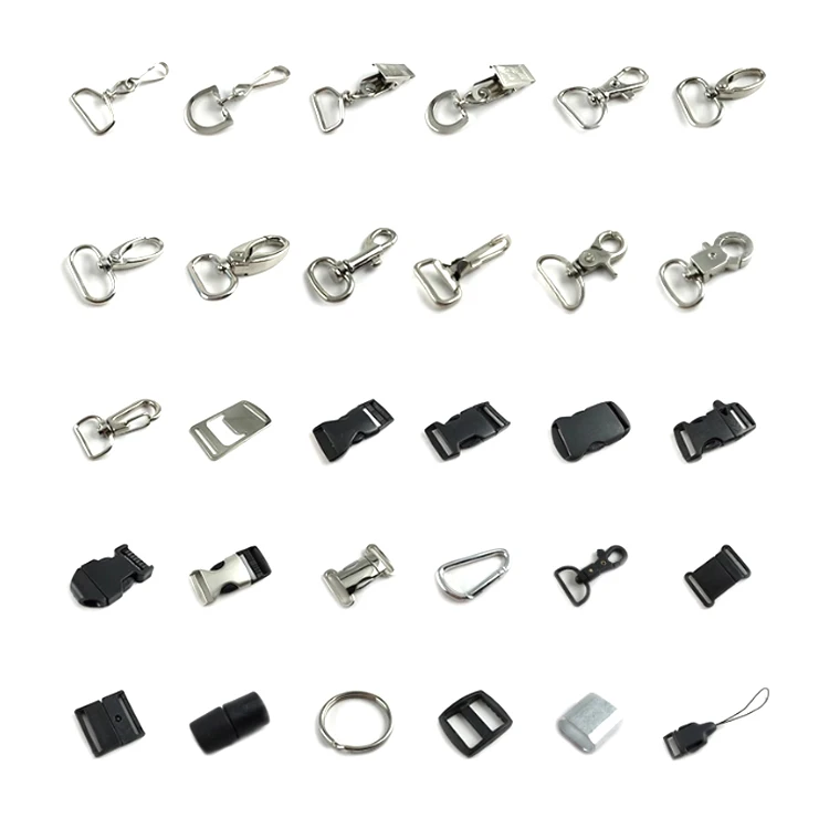 
Factory Direct Supply Plastic Buckle Clip Lanyard Accessories 