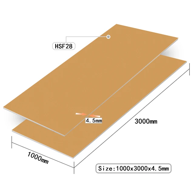 Matte Bathroom Orange Decorative Large Thin Porcelain Tiles