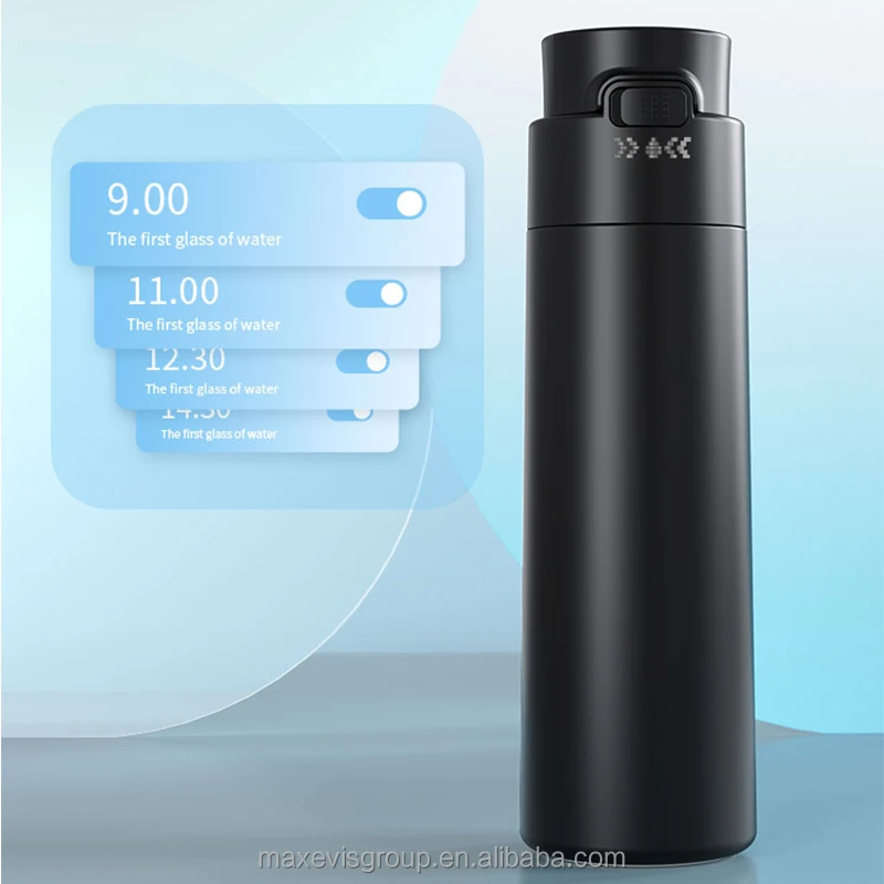 New arrival uvc water bottle self cleaning app smart drinkware vacuum flask sport drinking water bottle with logo