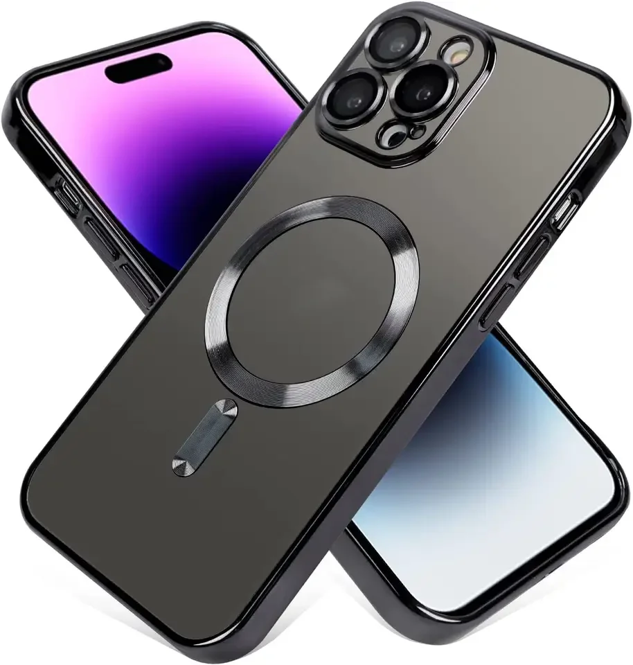 2024 Latest New Magnetic Grade Protective Slim  Matte Back Silicone Edge Phone Cover Cellphone Shell Mobile Phone case