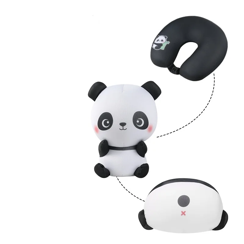 Personalized 2 in 1 switch plush soft stuffed animal penguin u shape pillow cushion cheap Kids travel neck pillow