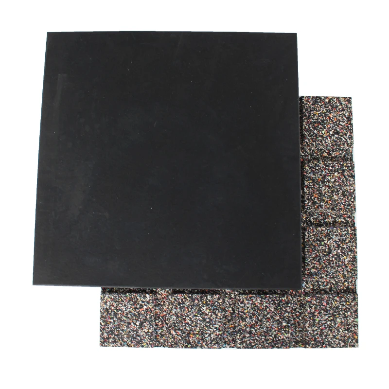Smooth Surface Black Rubber Gym Flooring Tiles For Weight Lifting Exercise Rubber Mats 3cm 4cm 5cm Thickness