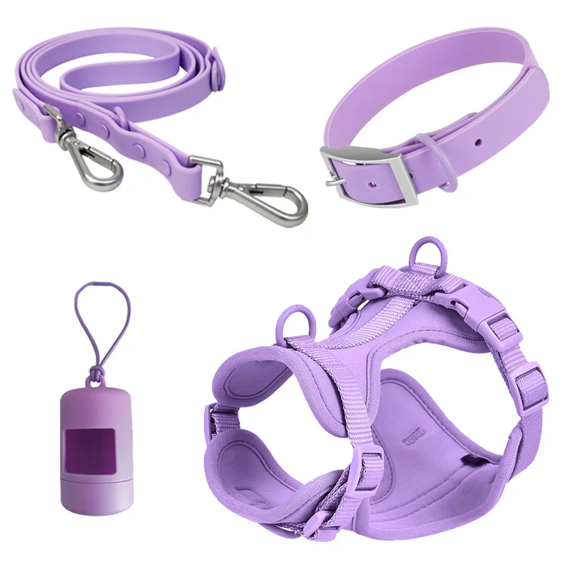 Manufactured Pet Collar Dog Leash And Harness Set Outdoor Walking Accessory For Pet Dog