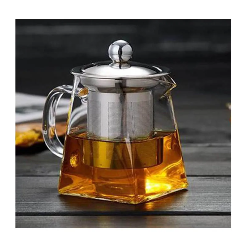 Glass teapot set household tea set glass water pitcher with filter transparent high borosilicate glass pitcher