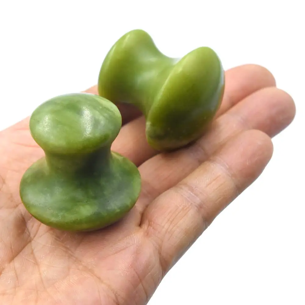 Wholesale Authentic Xiuyan Jade Technique Gua Sha Stone Mushroom Guasha Facial Body Massage Scraping Tool