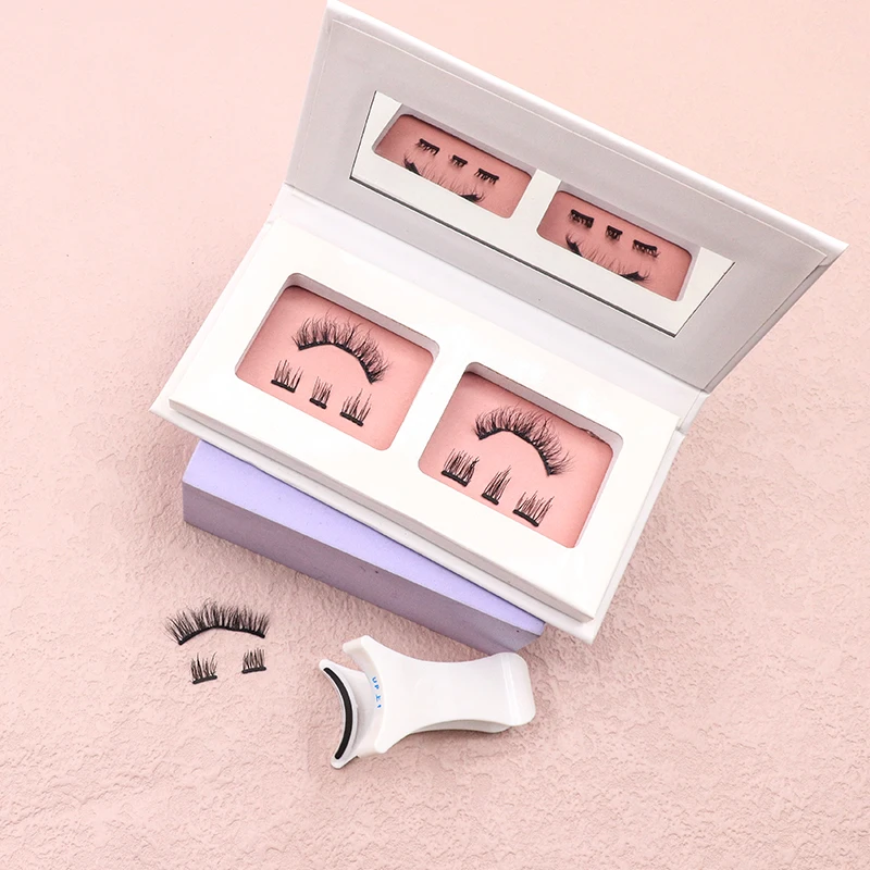 Soft Band Invisible Wholesale Quantum 3D Silk Magnetic Eye Lashes Private Label False Eyelashes No Glue No Eyeliner