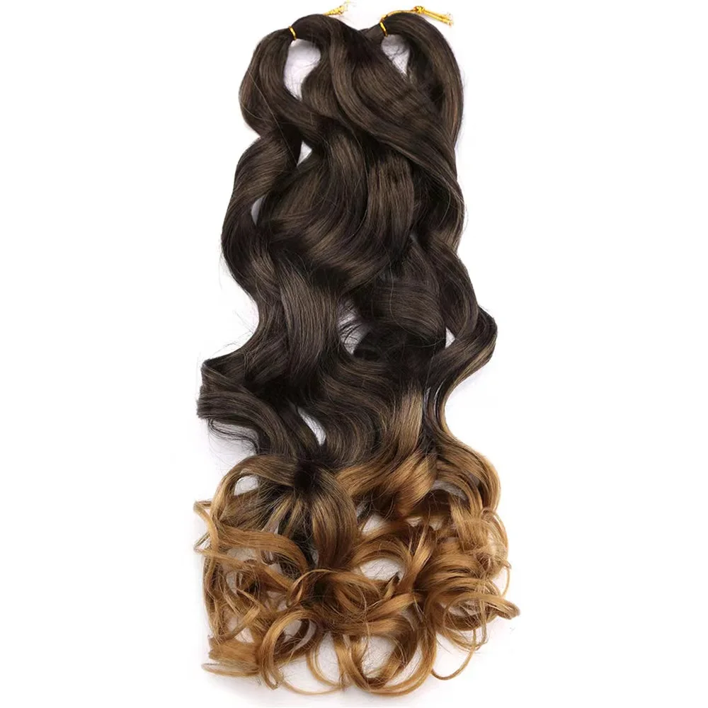 wholesale price150g 24inch French Curly Crochet Braiding Hair Pony Style Spiral Curly synthetic braiding hair