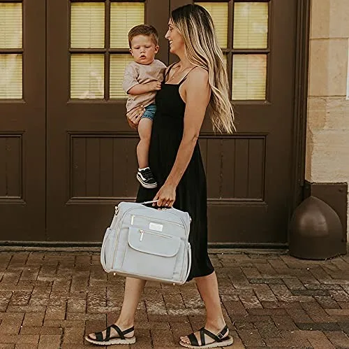 Hot Selling Custom Vegan leather waterproof baby diaper bag for mom and dad Baby Backpacks Mommy Bags With Stroller Changing Pad
