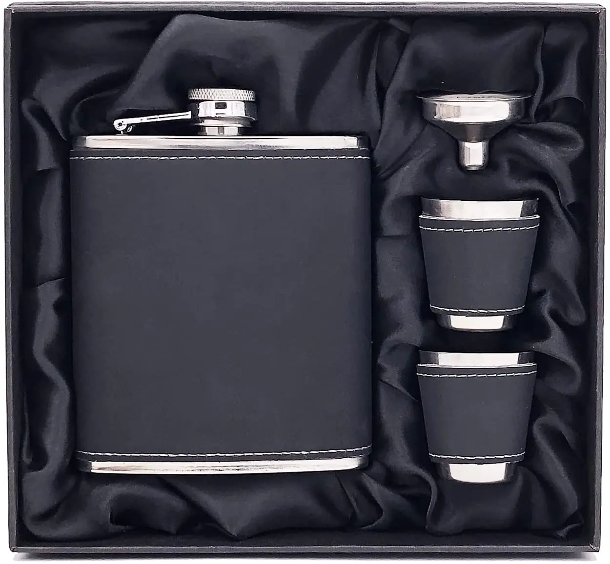 Hot Sale 7oz Hip Flask Portable Travel Stainless Steel Liquor Whiskey Alcohol Pocket Wine Flagon Men Small Mini Bottle Gift set