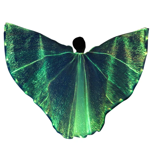 Butterfly Costume Fairy Smart Light up Rainbow Belly Dance Isis LED Fiber Optic Angel Wings