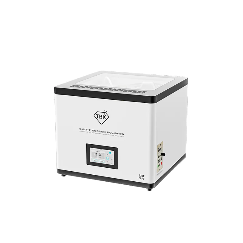 TBK938F PLC Control Built In Water Circulation System High Speed Motor  2 Station Polish Machine For Phone Front Glass Refurbish