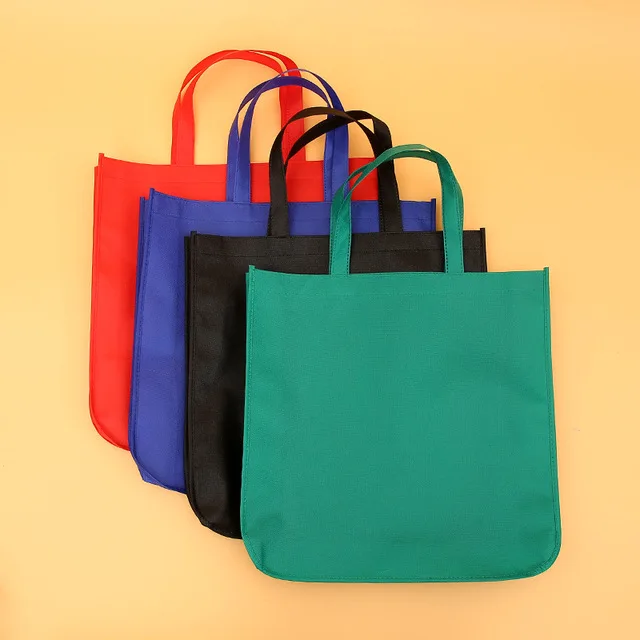 Custom printed recyclable fabric handbag non woven shopping bags with logo