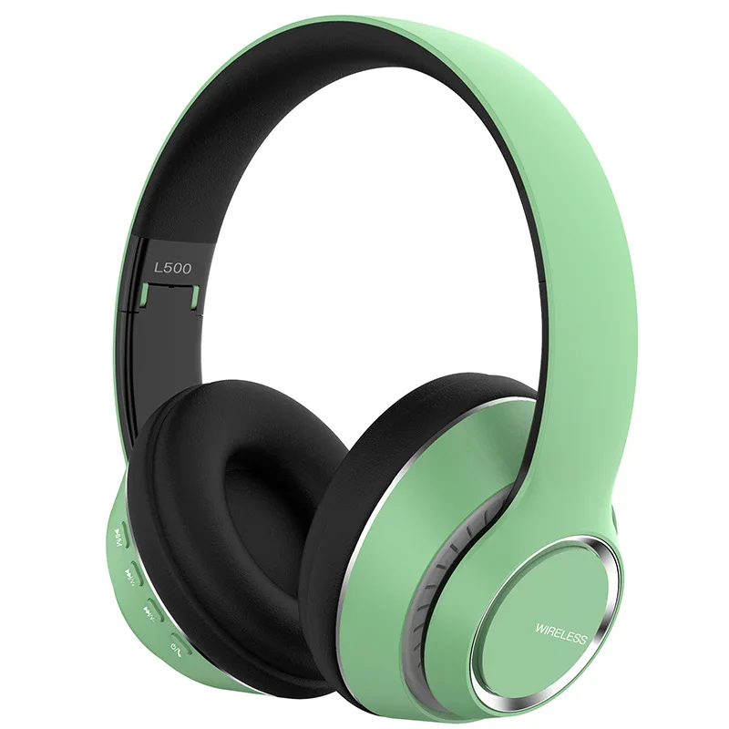 Free sample high quality sports Over-Ear Foldable wireless headset bt headphone L500 with MIC and Deep Bass