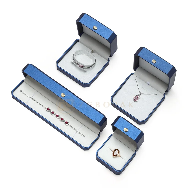 Factory wholesale luxury pu leather velvet jewelry box bangle custom logo bracelet/ ring/ pendant gift box