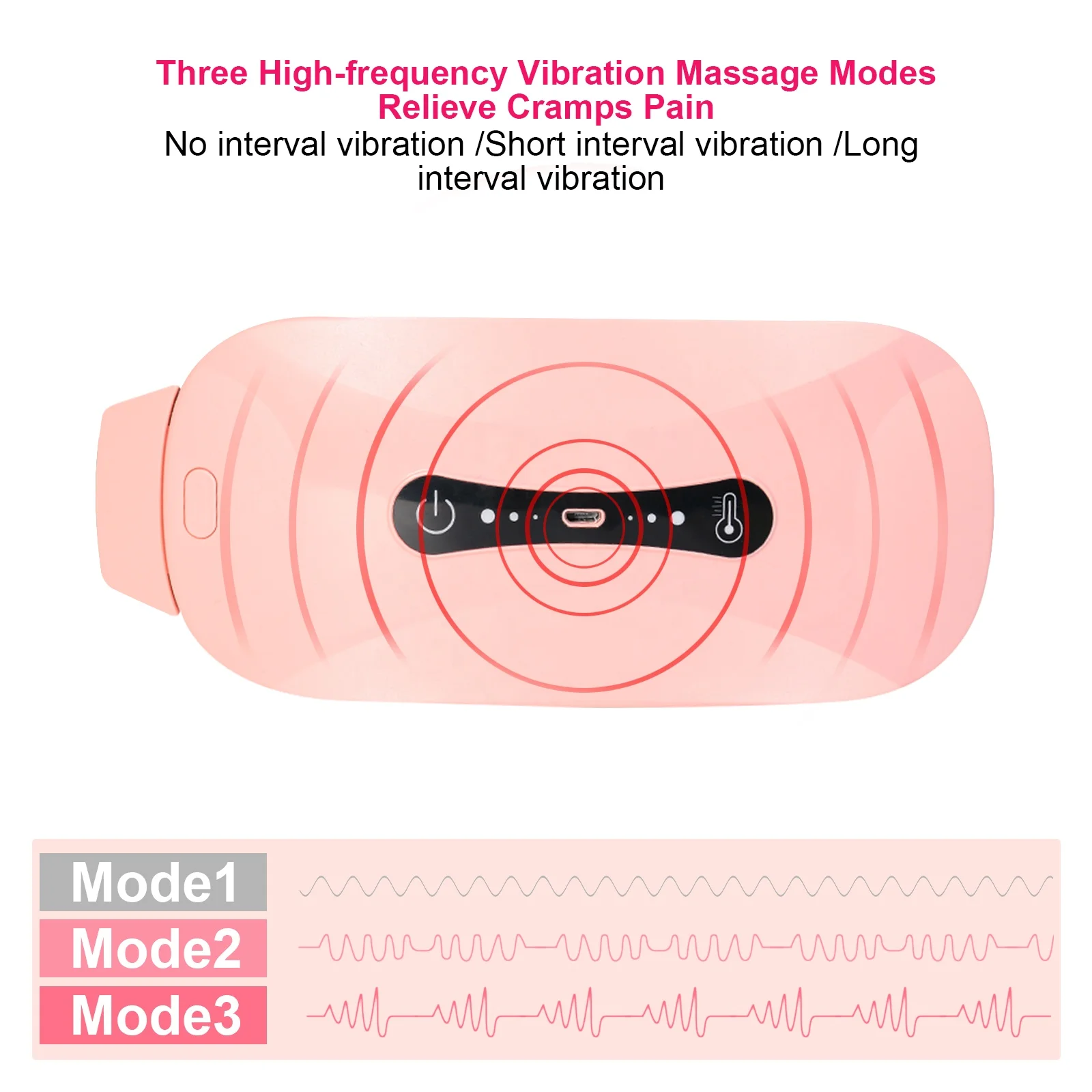 High quality cordless waist wireless graphene heating menstrual period pain relieve period pain relief device dysmenorrhea pad
