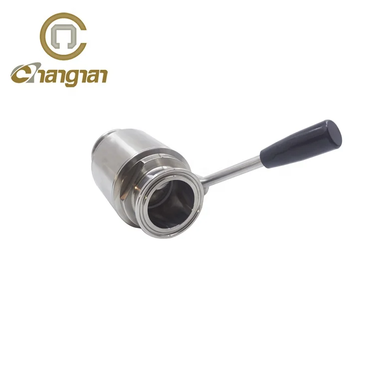 Stainless steel tri clamp sanitary cheap ball valve with size DN40