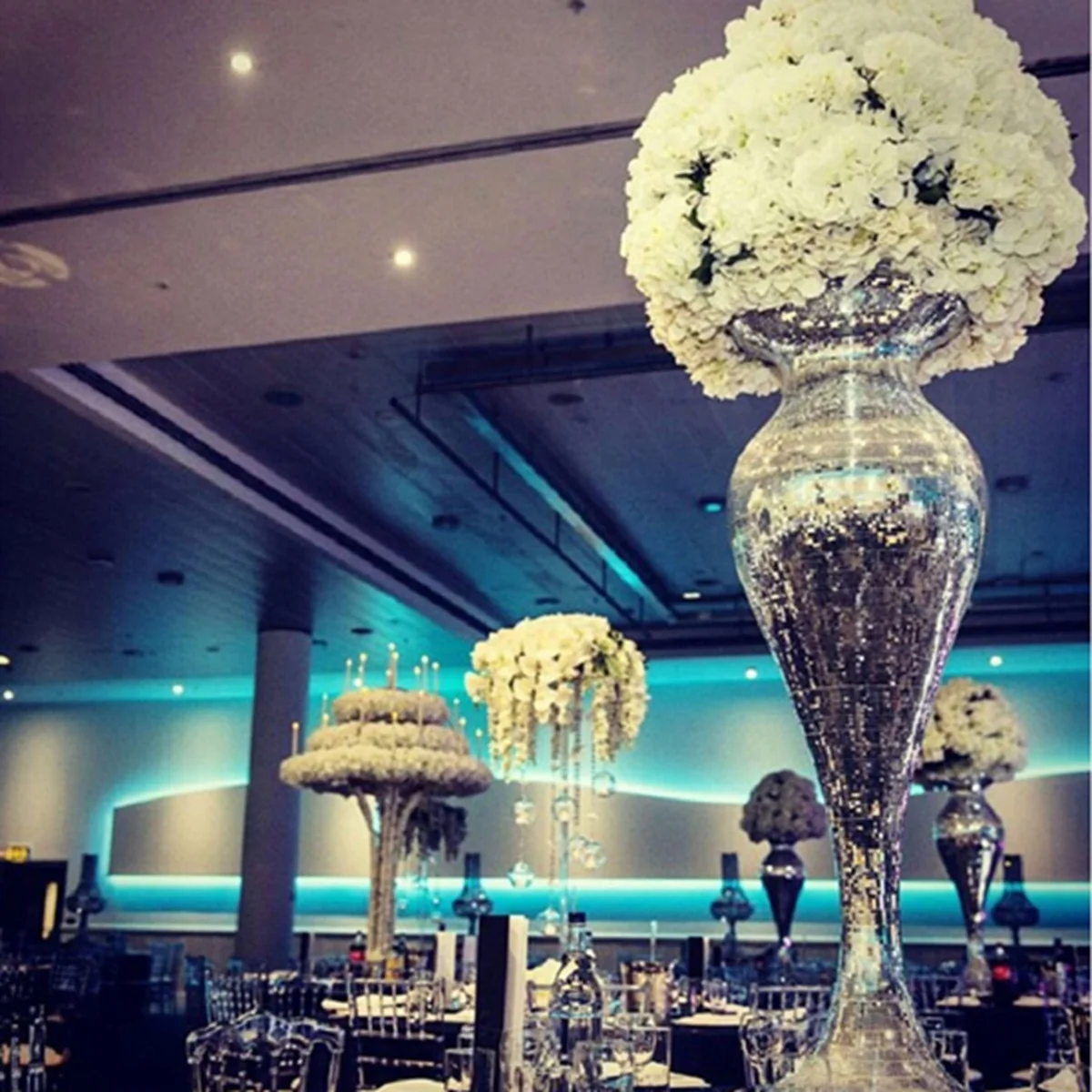 Luxury Wedding Table Centerpieces Wedding Flower Arrangement Vases Metal Centerpieces for Wedding Road-Leading Home Decor Mike13