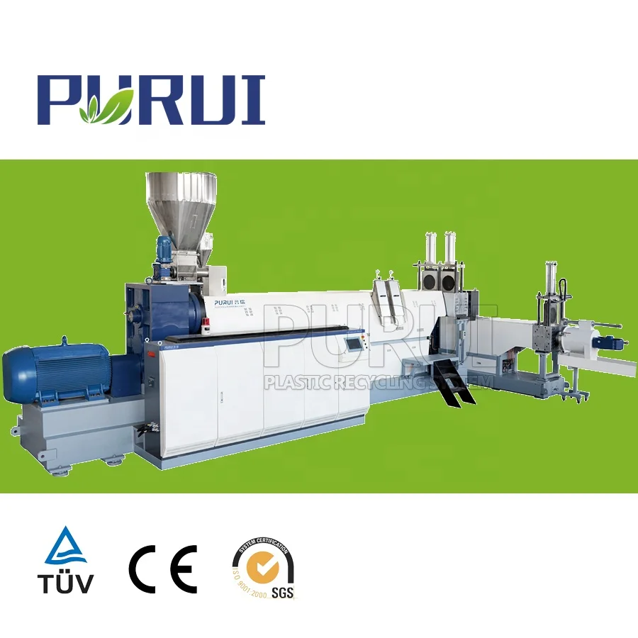 Polycarbonate recycling machine granulator Durable Automatic PC plastic recycling line PC pelletizing machine