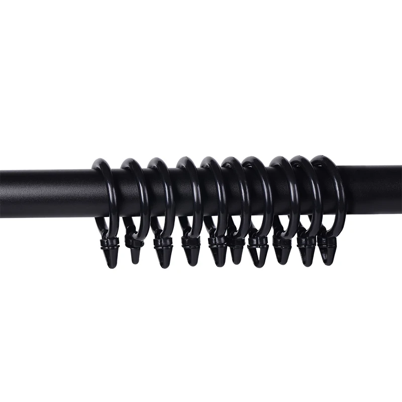 Punch Free Extendable Clothes Drying Pole Stainless Steel Shower Curtain Rod Retractable Spring Tension Curtain Rod for Bathroom