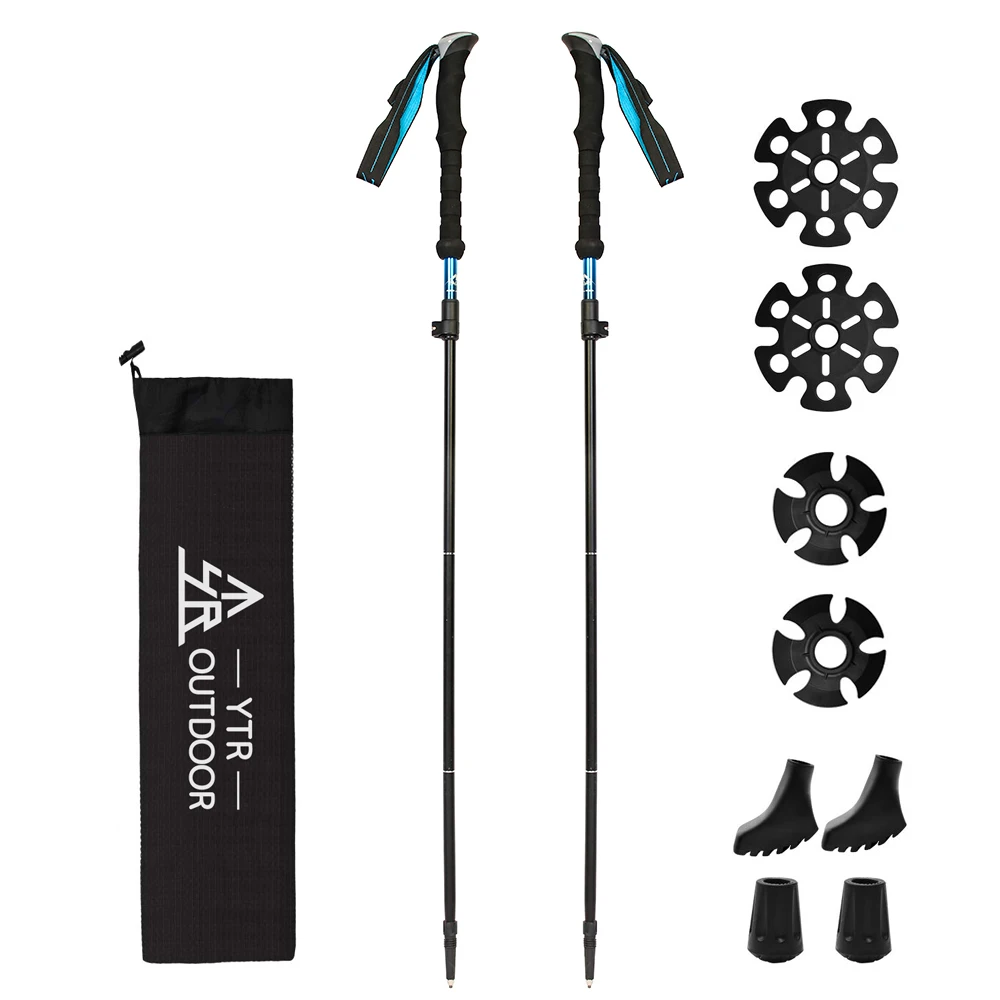 Lightweight Folding Walking Sticks for Men and Women with Extra-Long Foam Handle and Metal Flip Lock