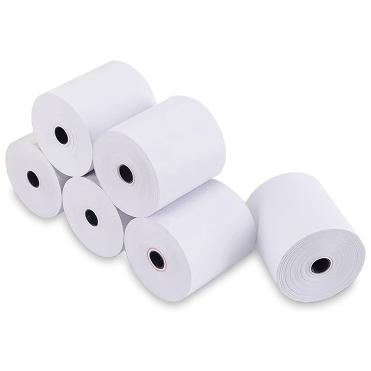 2022 Hot sale contometro papel termico 80 x80x 13 55gr Custom printed papel termico 80 x80x13 pos system with cash register