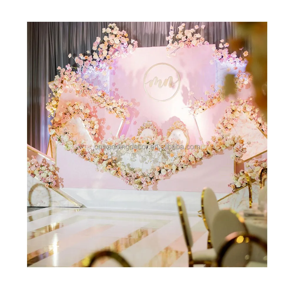 Newly Arrival White Wedding Acrylic Backdrop Decoration Wedding Props