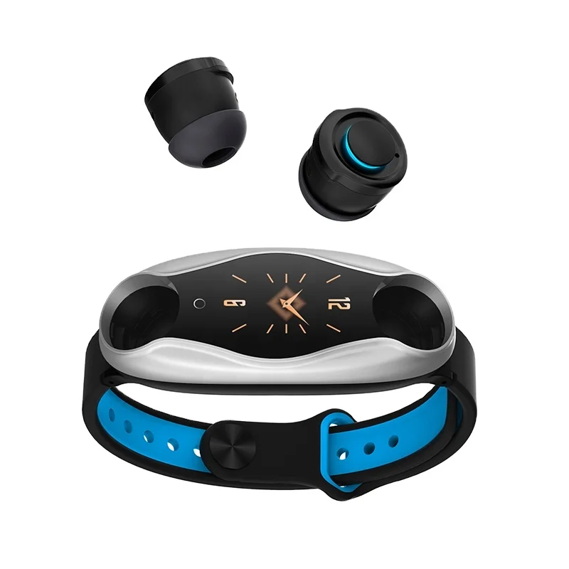 T90 smart watch with TWS earbuds 2 in1 Sports Fitness Activity smart band Heart Rate Tracker Blood Pressure bracelet