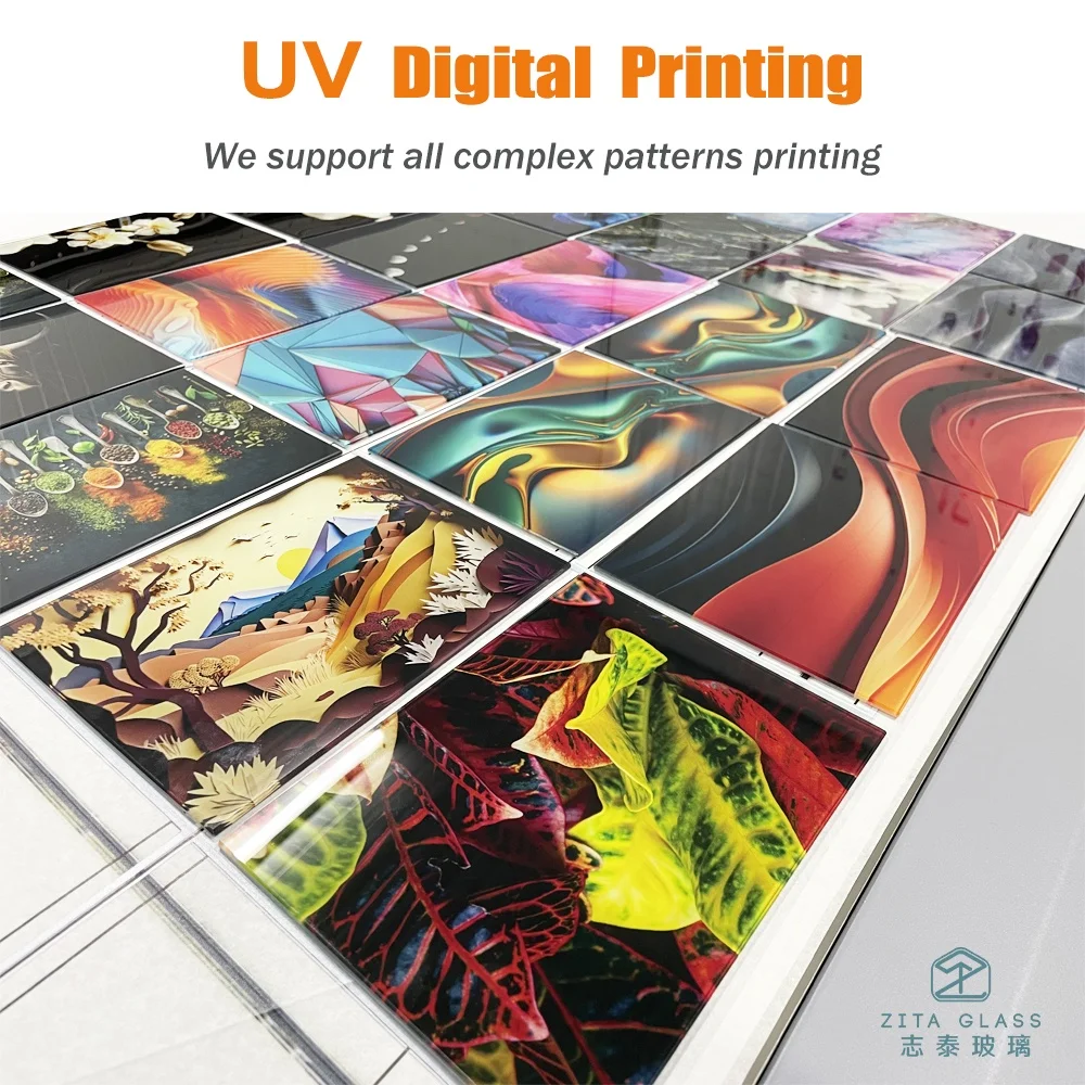 New design and printing technology for glass uv digital print refrigerator digital print accessories glass door panel