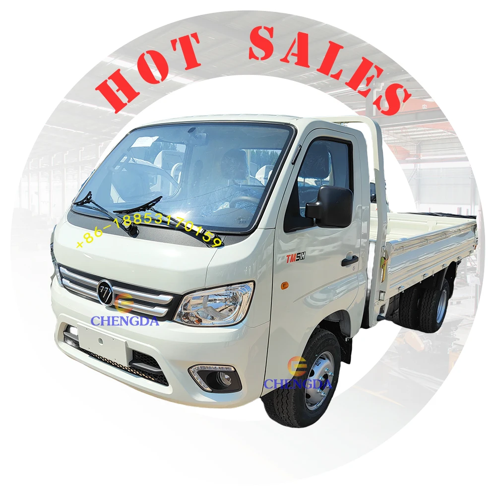 China New 4*2  4*4 Foton Truck 1Ton 2 3 4 5  Tons Mini Diesel Light Duty Cargo Trucks for Sale