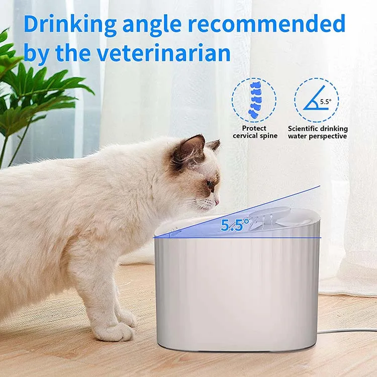 No Spill Circulation 4 Filter Drink Dispenser Anti dry burn Pump LED Indicator Smart Auto Automatic Pet Cat Water Fountain