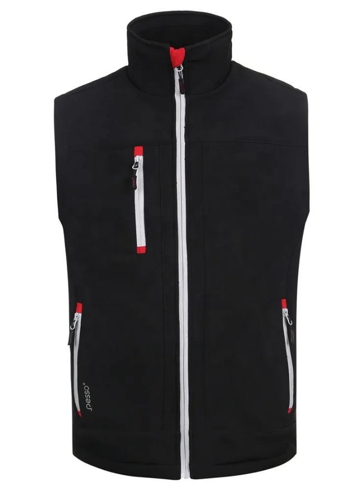 customize fashion men softshell vest,high quality workwear vest