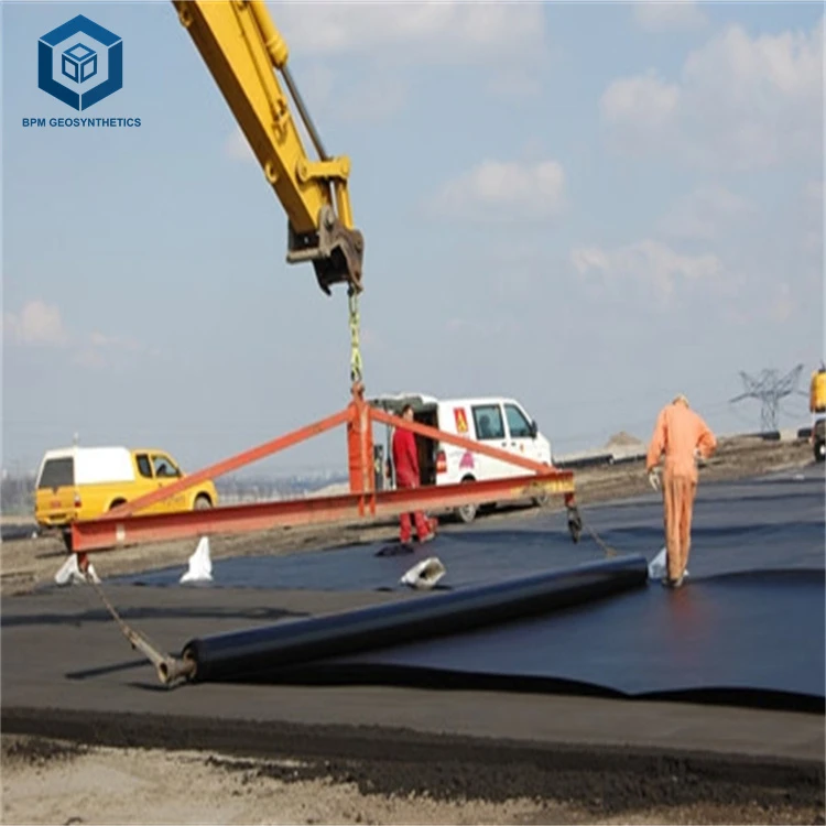UV Black Polythene Sheet 1mm 1.5 mm 2 mm Polyethylene Liner Plastic Liner for Landfill Project in Kenya