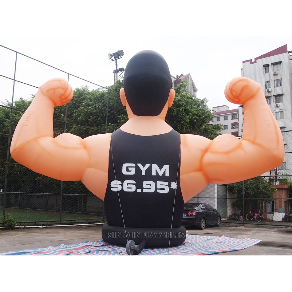5 meters high adults GYM giant inflatable fitness muscle man for advertising promotion activities