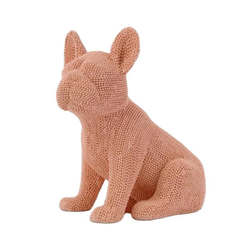 Nordic polyresin dog statue desktop home decoration resin crafts French bulldog art sculpture